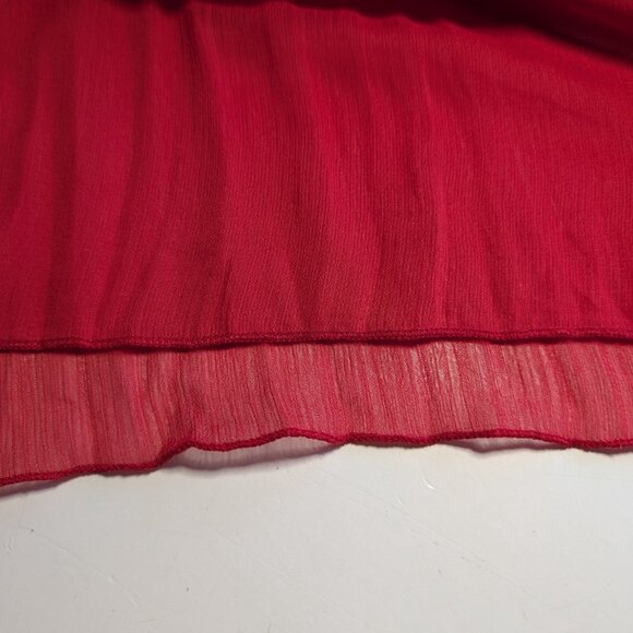 ZARA Basic NWT PLEATED BLOUSE Sz L lined mini ruffles 3/4 SLVES FORMAL ROMANCE - Picture 9 of 15